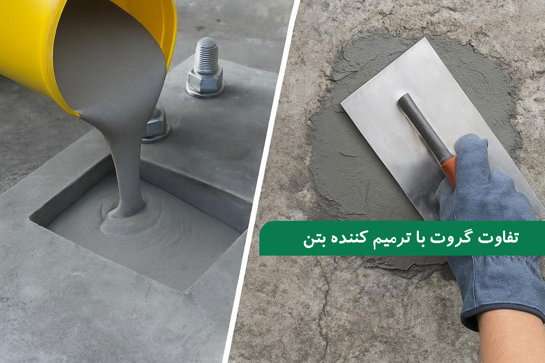تفاوت گروت و ترمیم کننده بتن